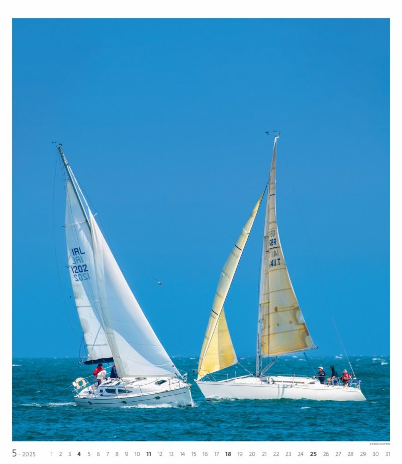 Kalendarz ścienny wieloplanszowy Sailing 2025 - exclusive edition - maj 2025