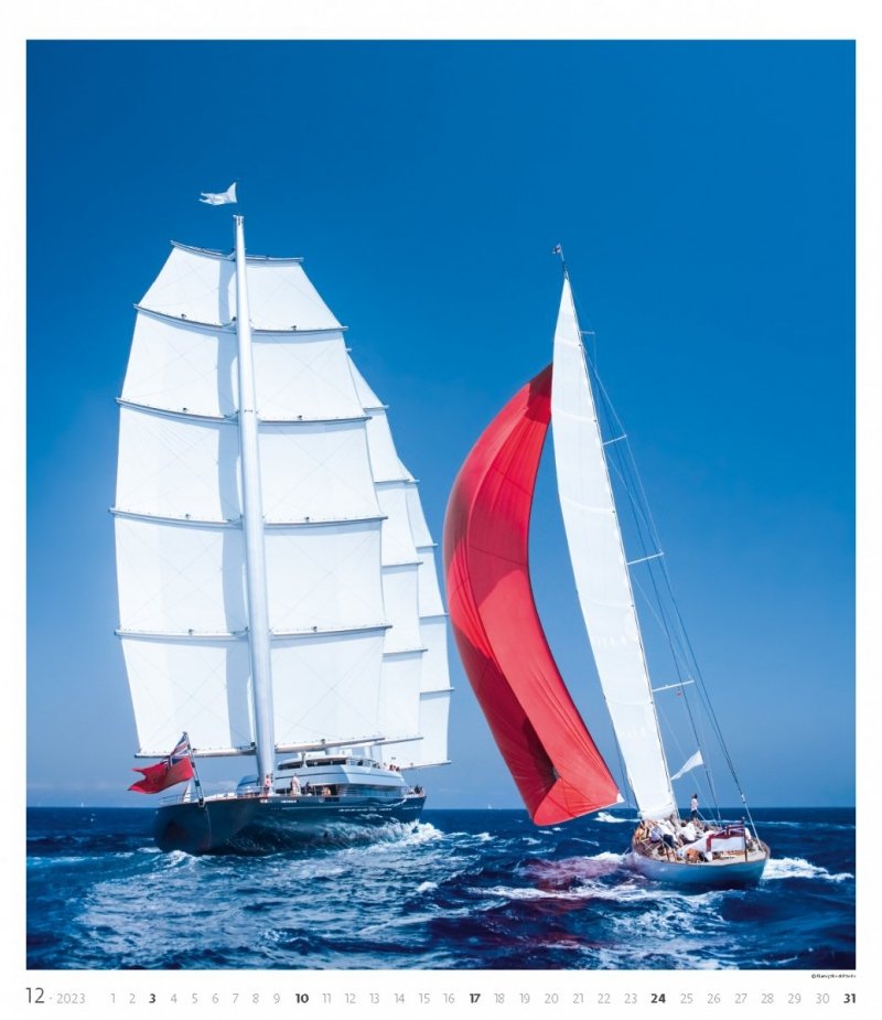Kalendarz ścienny wieloplanszowy Sailing 2023 - exclusive edition - grudzień 2023