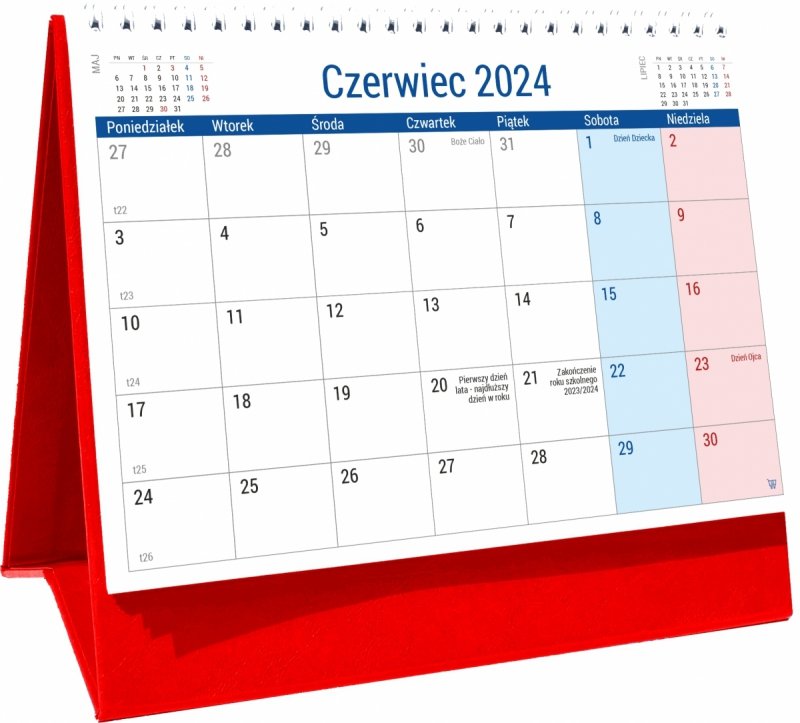Kalendarz biurkowy Plano na rok szkolny 2024/2025