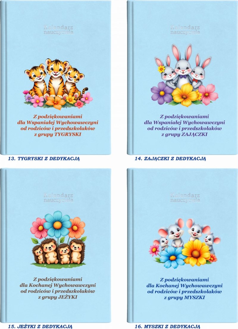 kalendarz książkowy na rok szkolny 2026/2027 z kolorową grafiką na okładce oraz pudełkiem w komplecie