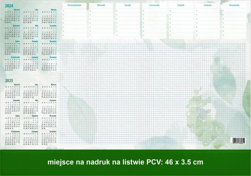 Biuwar ekologiczny z listwą PCV z miejscem na nadruk reklamowy