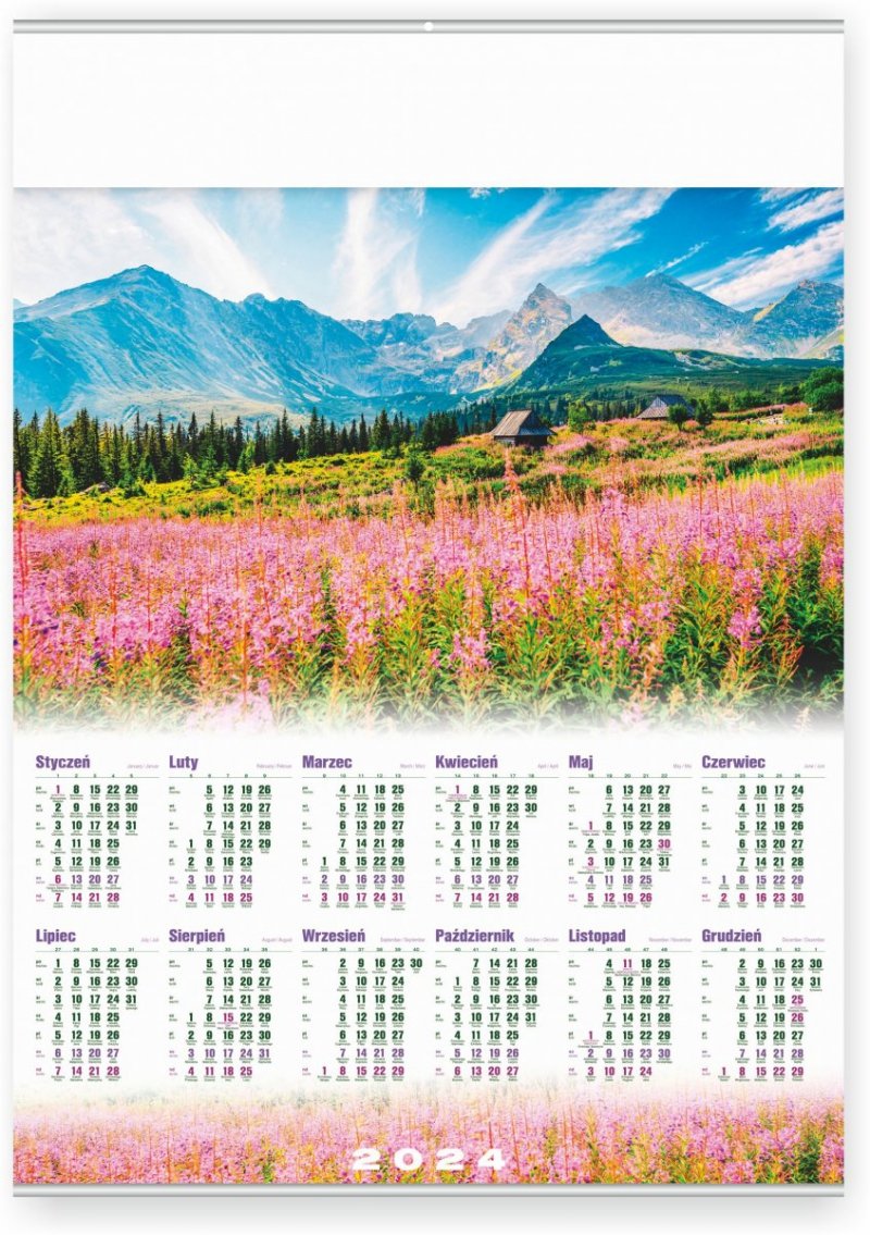 Kalendarz plakatowy A1/02 Lato w górach 2024