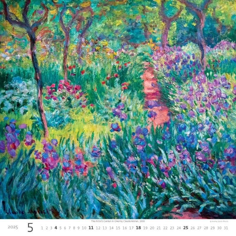 Kalendarz ścienny wieloplanszowy Impressionism 2025 - maj 2025 
