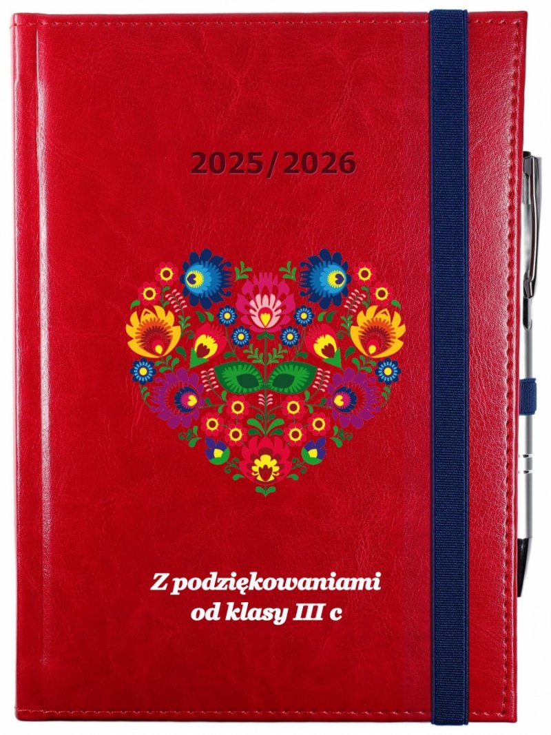 okładka kalendarza nauczyciela z nadrukiem UV