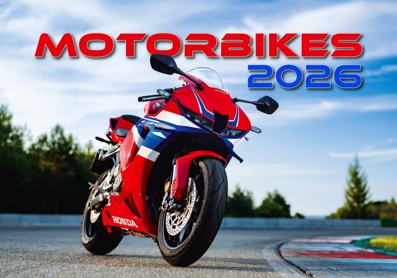H23 Kalendarz ścienny wieloplanszowy Motorbikes 2026
