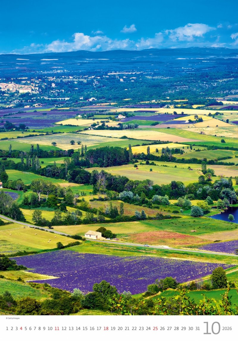 H15 Kalendarz ścienny wieloplanszowy Provence 2026 Z NADRUKIEM
