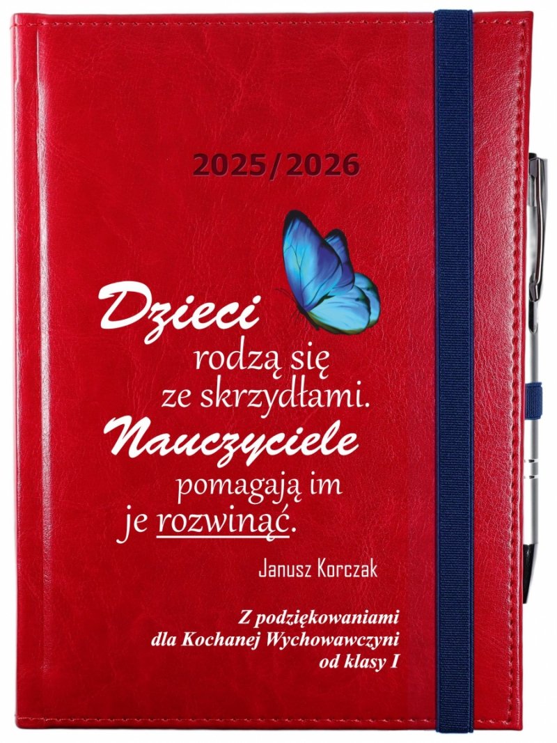 okładka kalendarza nauczyciela z nadrukiem UV