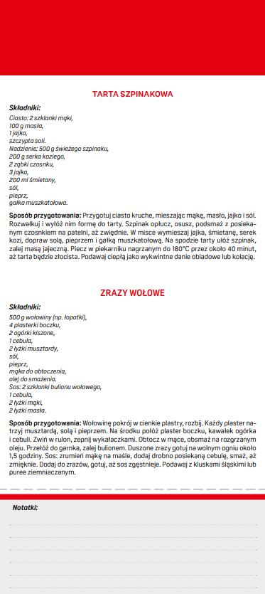 poradnik kulinarny z różnymi przepisami