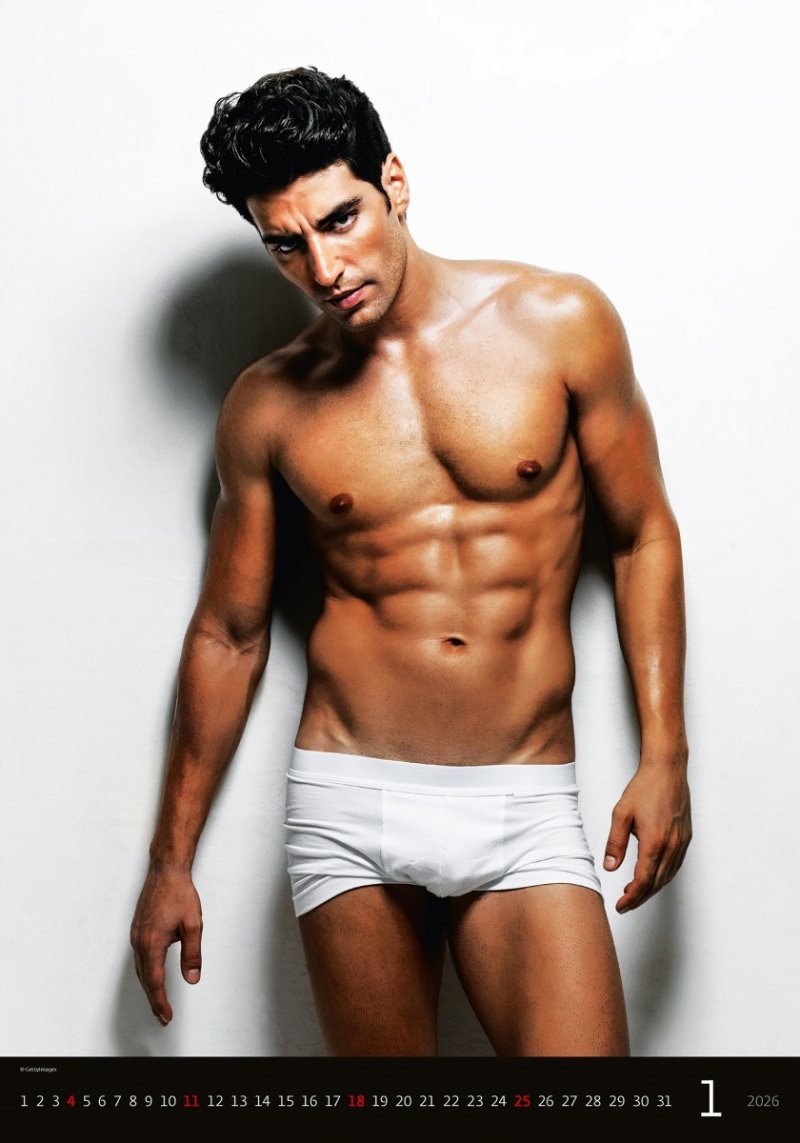 kalendarz z dużymi zdjęciami mężczyzn na rok 2026ścienny kalendarz na rok 2026, na spirali z mężczyznami