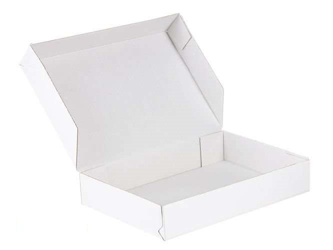 Karton fasonowy biały o wym. 250x200x60 mm 3-warstwowy fala E 390g