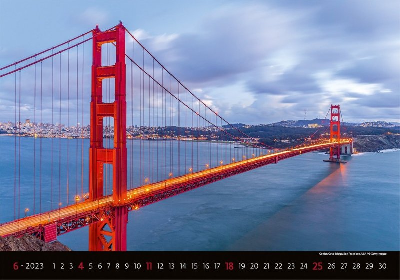 Kalendarz ścienny wieloplanszowy Bridges 2023 - czerwiec 2023