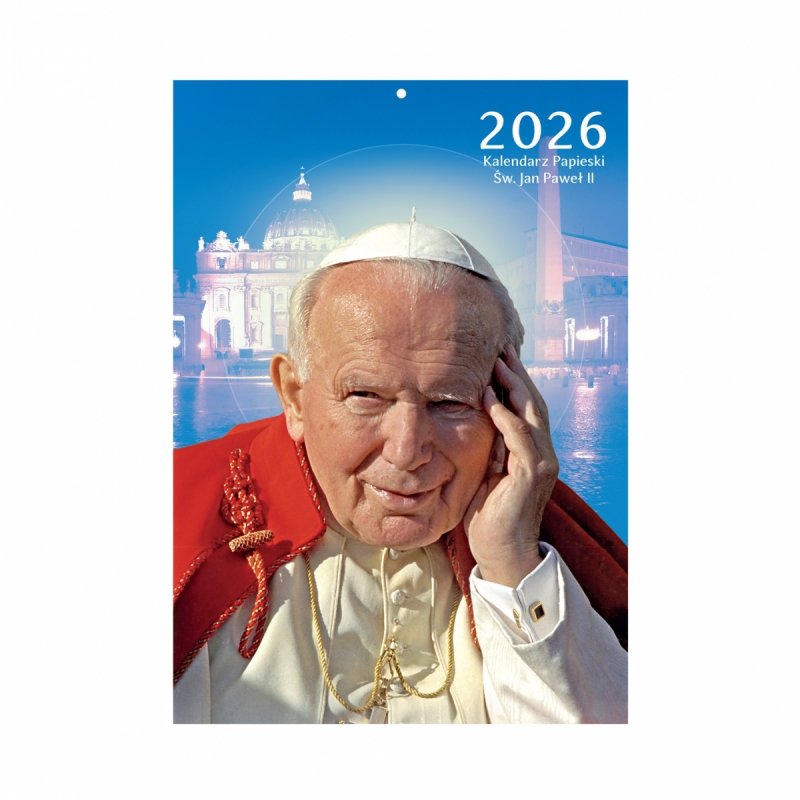Kalendarz ścienny wieloplanszowy A4 PAPIESKI Św. Jan Paweł II 2026