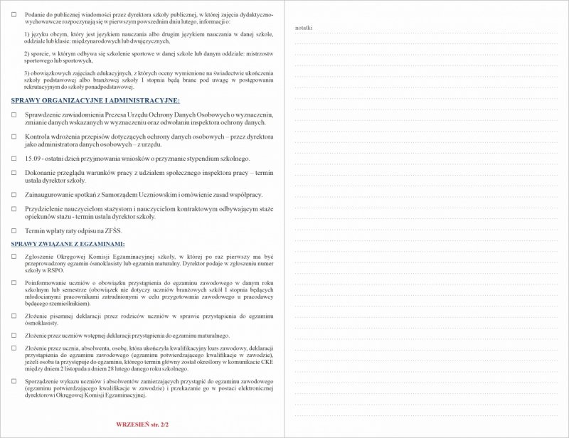 Kalendarz DYREKTORA 2024/2025 A5 tygodniowy zamykany na magnes oprawa wymienna TEKSAS granatowa