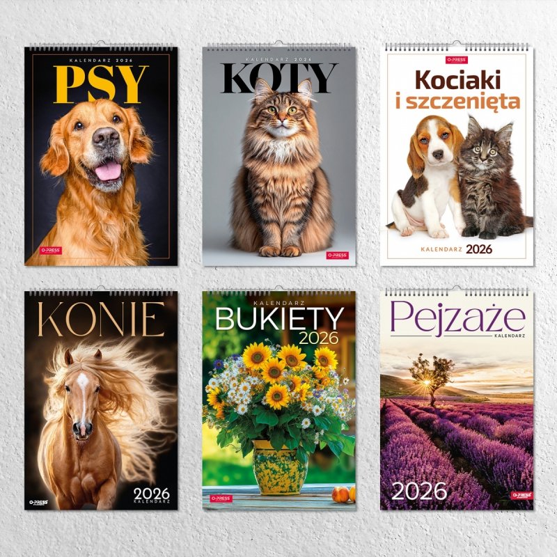 inne wzory kalendarza ściennego A3 na rok 2026