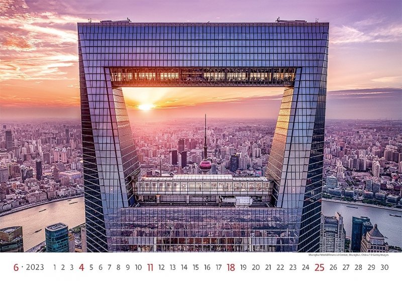 Kalendarz ścienny wieloplanszowy Modern Architecture 2023 - lipiec 2023