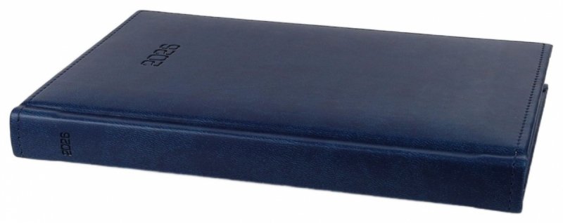 Kalendarz książkowy 2026 B5 dzienny papier biały drukowane registry oprawa VIVELLA EXCLUSIVE granatowa