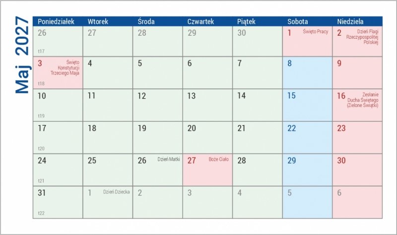 kalendarz do postawienia na biurko dla pedagogów na rok 2026/27