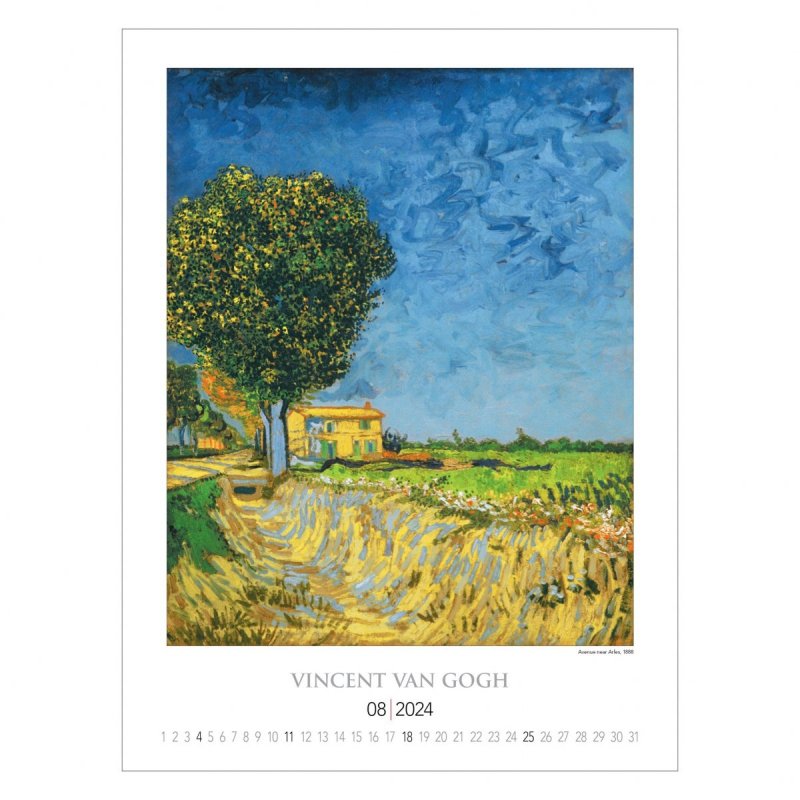 Kalendarz ścienny Vincent Van Gogh 2024 - sierpień 2024