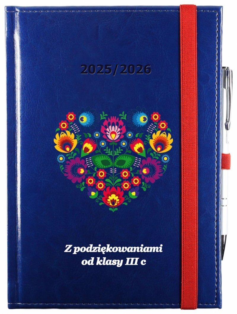 okładka kalendarza nauczyciela z nadrukiem UV