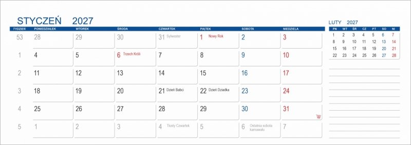 kalendarz szkolny na biurko dla nauczycieli i uczniów na rok 26/27