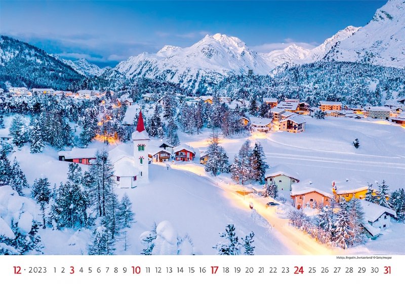Kalendarz ścienny wieloplanszowy Alps 2023 - grudzień 2023
