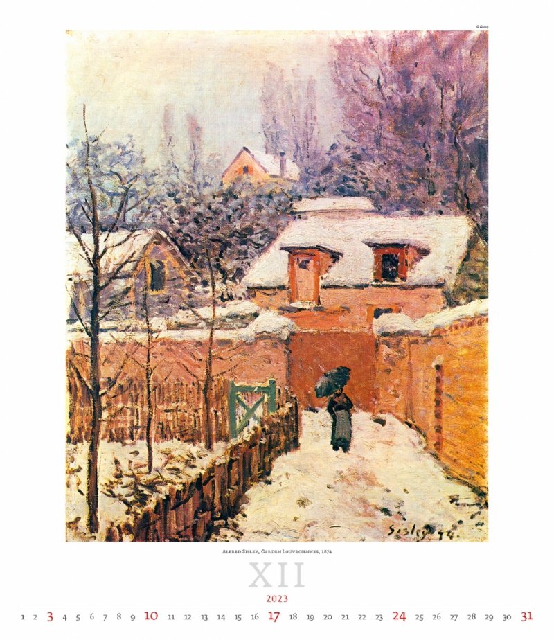 Kalendarz ścienny wieloplanszowy Impressionism 2023 - exclusive edition - grudzień 2023