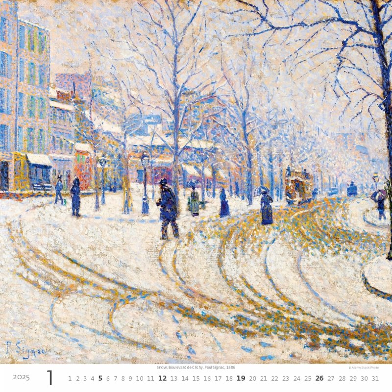 Kalendarz 14-planszowy Impressionism 2025 - styczeń 2025