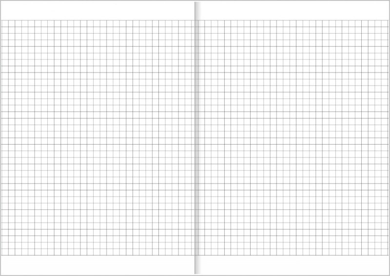 Notes A5 papier biały w kratkę - przykładowa kartka z notatnika