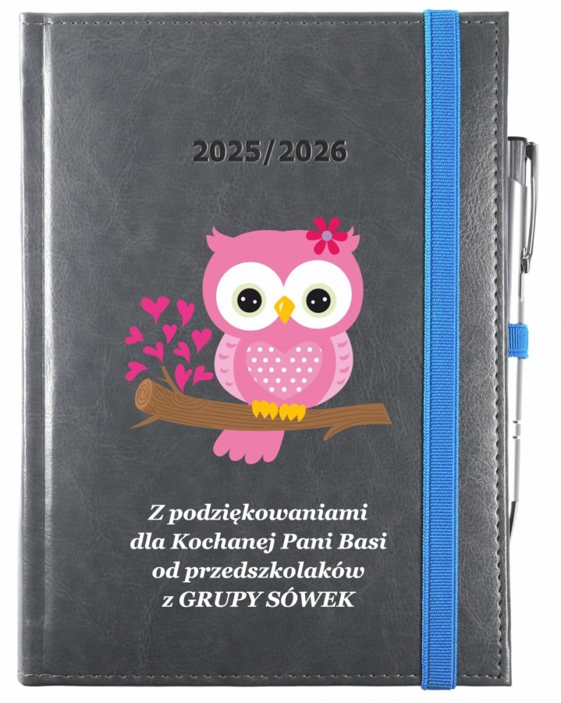 okładka kalendarza nauczyciela z nadrukiem UV