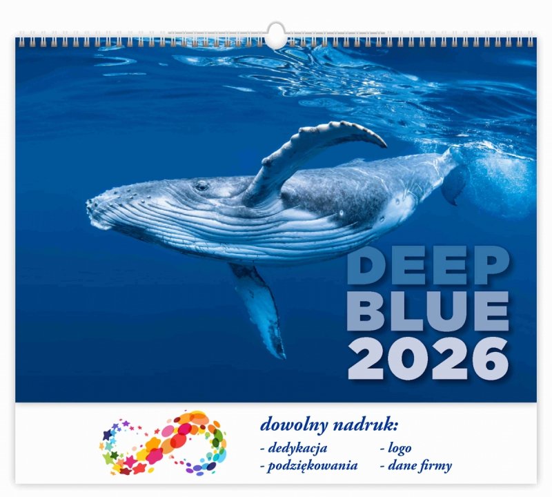 H11 Kalendarz ścienny wieloplanszowy Deep Blue 2026 Z NADRUKIEM