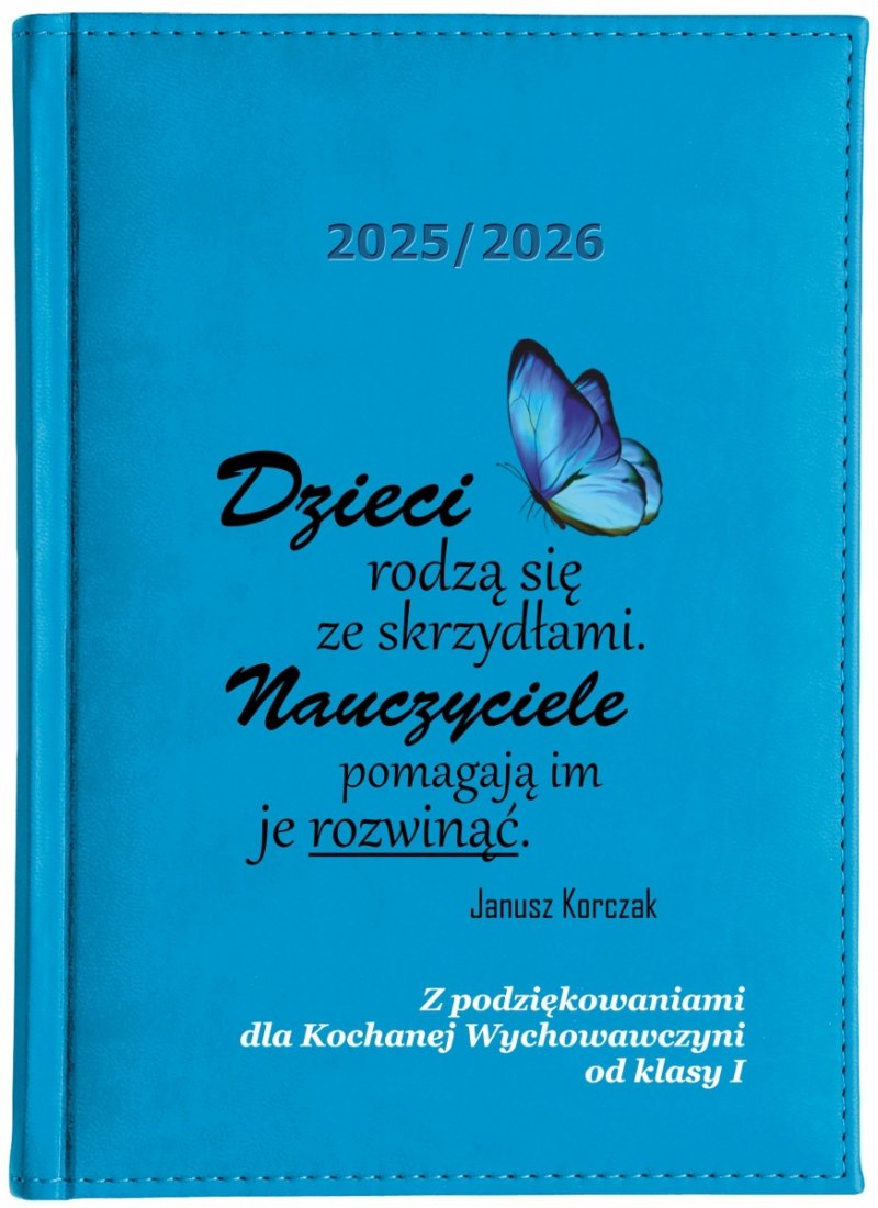 kalendarz książkowy na rok szkolny 2025/2026 z dedykacją dla nauczyciela