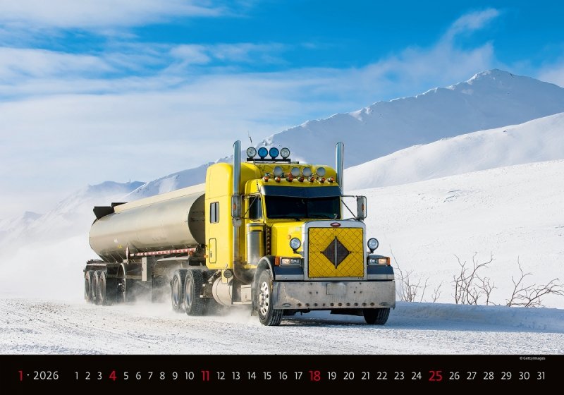 H24 Kalendarz ścienny wieloplanszowy Trucks 2026