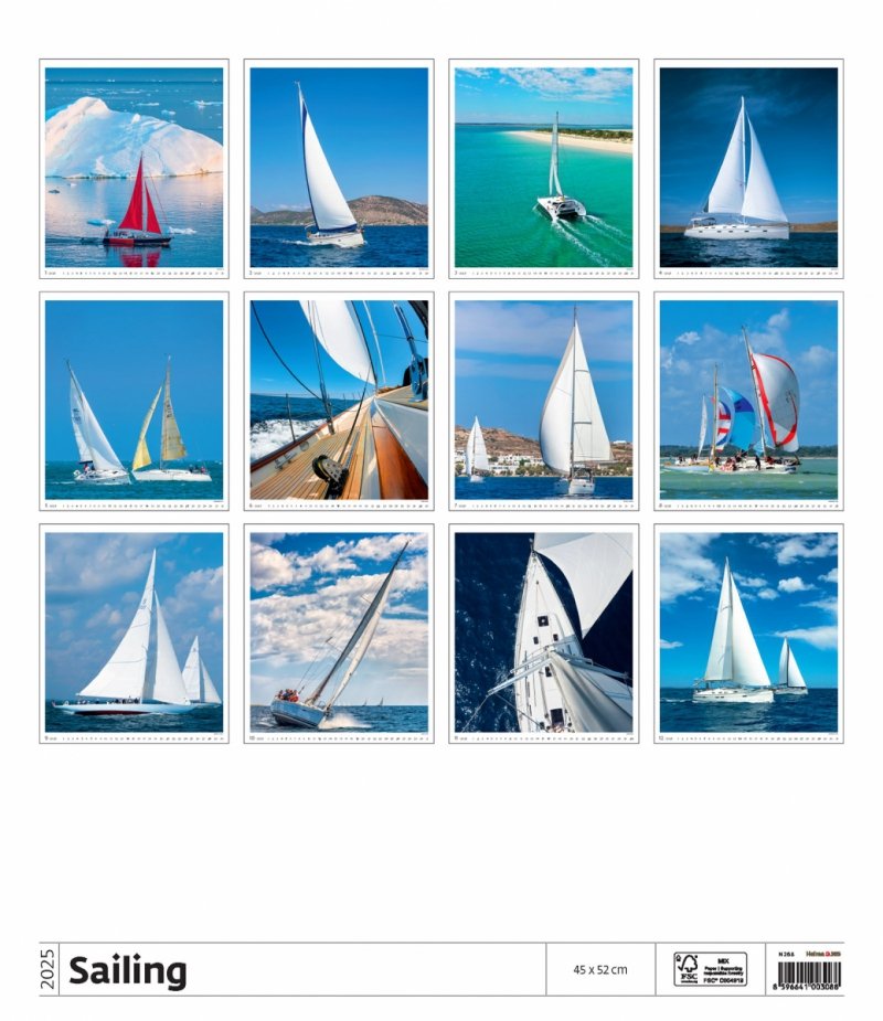 Podgląd wszystkich zdjęć z kalendarza Sailing exclusive edition na rok 2025
