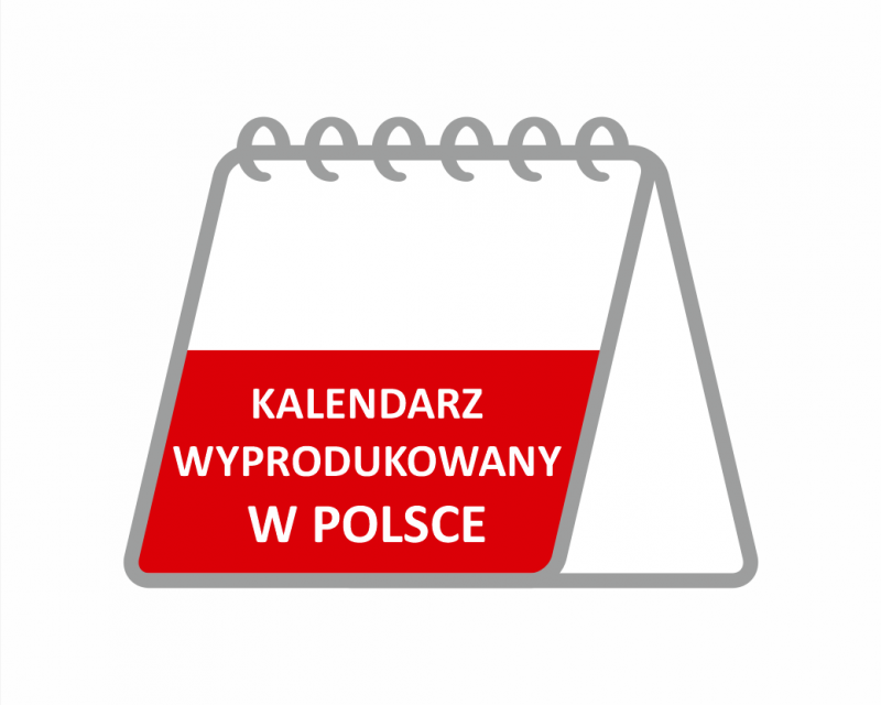 kalendarz biurkowy wyprodukowany w Polsce
