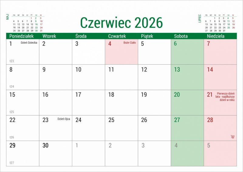 biurkowy kalendarz na rok szkolny 26/27