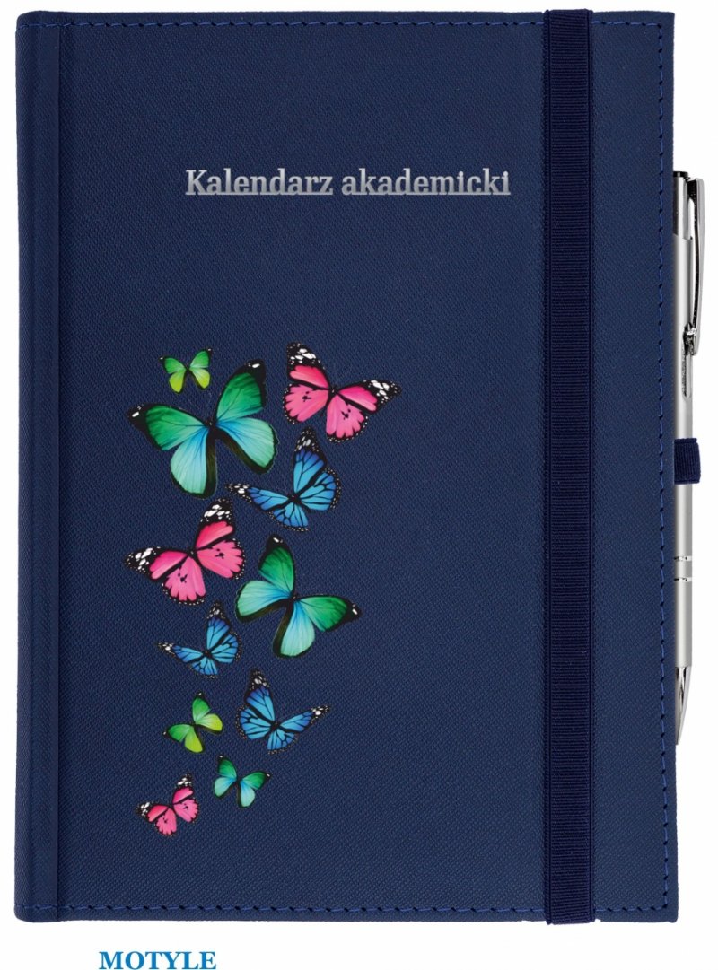 kalendarz z nadrukiem na okładce - MOTYLE