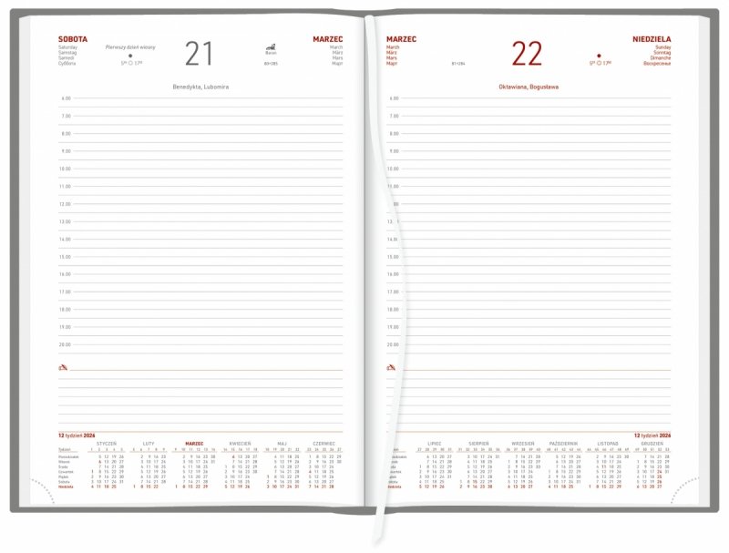kalendarz dzienny na rok 2026, każdy dzień na osobnej stronie