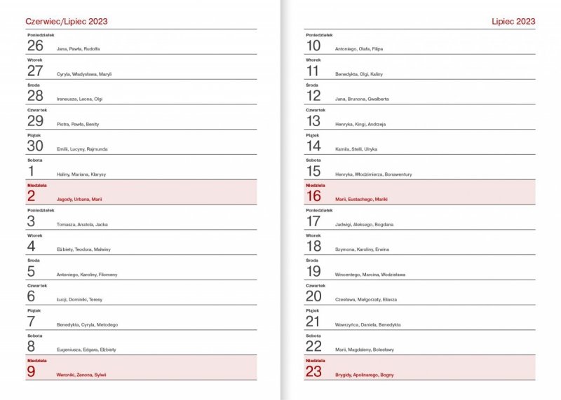 Kalendarz nauczyciela 2022/2023 z kalendarium wakacyjnym