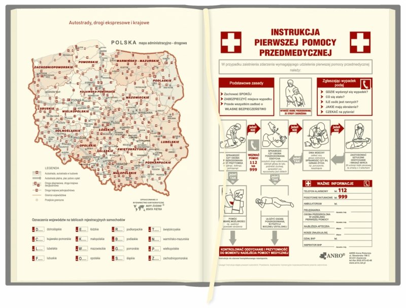Kalendarz książkowy 2026 A5 dzienny papier kremowy wycinane registry oprawa ALUMINIUM czarna Z NADRUKIEM LOGO