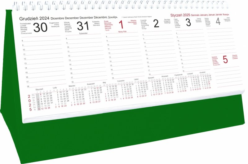 Kalendarz biurkowy tygodniowy PREMIUM na rok 2025