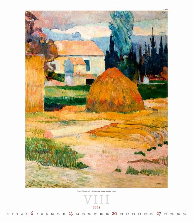 Kalendarz ścienny wieloplanszowy Impressionism 2023 - exclusive edition - sierpień 2023
