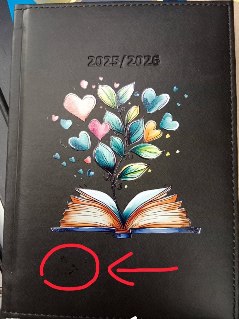 kalendarz nauczyciela z nadrukiem na okładce