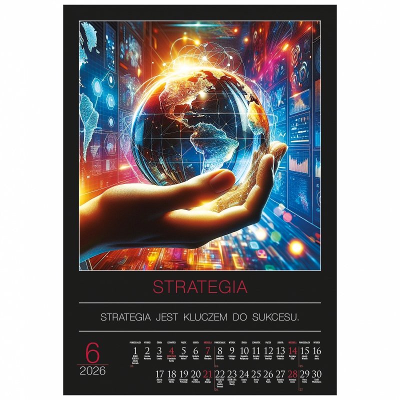 C09 Kalendarz ścienny wieloplanszowy Motivation 2026 Z NADRUKIEM