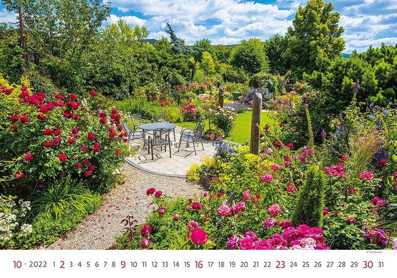 Kalendarz ścienny wieloplanszowy Gardens 2022 - październik 2022