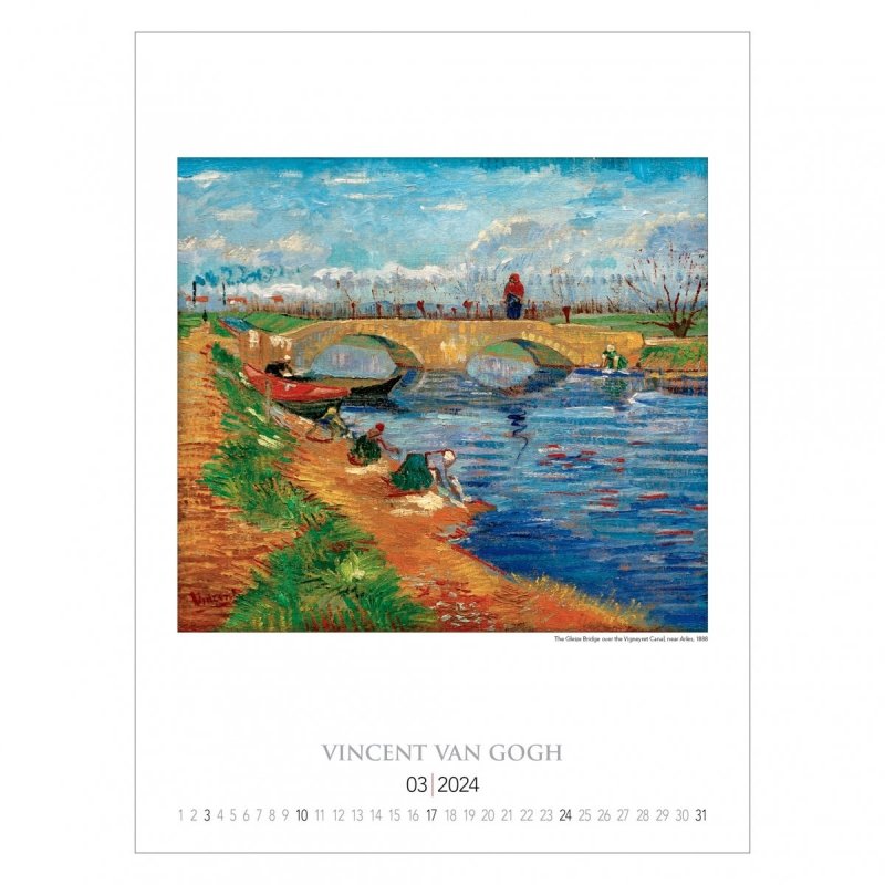 Kalendarz ścienny Vincent Van Gogh 2024 - marzec 2024