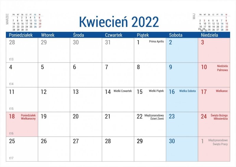  Kalendarz biurkowy stojący na podstawce PLANO 2022 brązowy