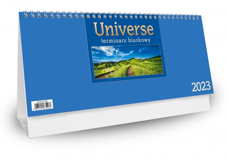 Kalendarz biurkowy stojący niebieski GÓRY 2023