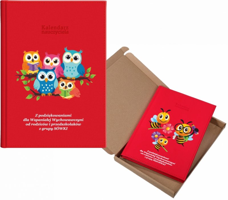 kalendarz dla nauczyciela na rok 2026/2027 z pudełkiem w komplecie