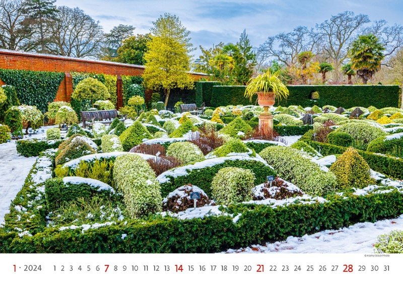 Kalendarz ścienny wieloplanszowy Gardens 2024 - styczeń 2024