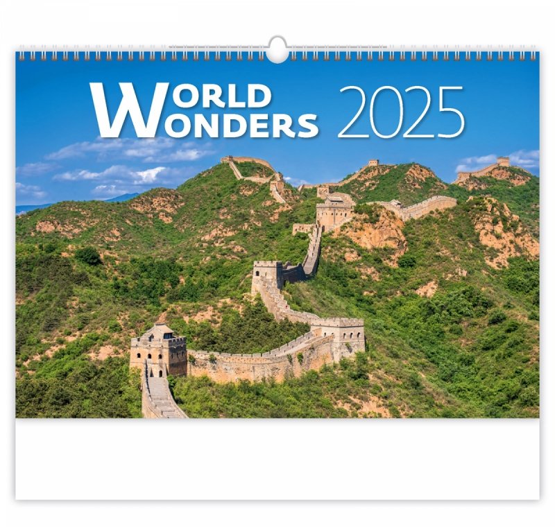Okładka kalendarza ściennego World Wonders 2025